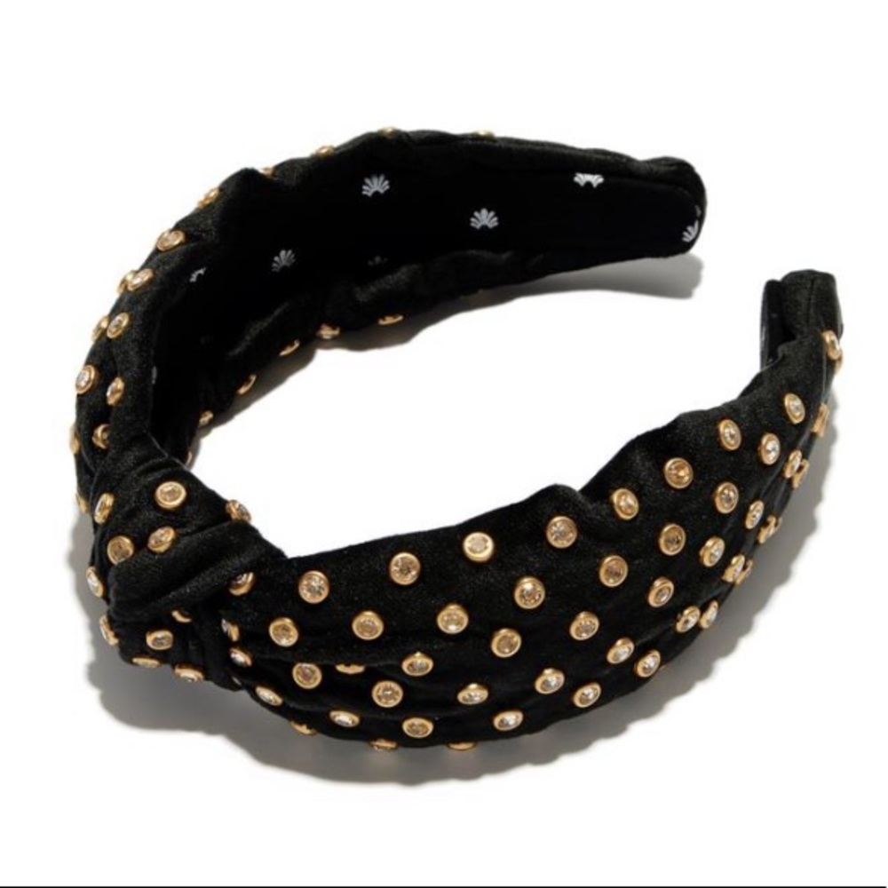 NWT Lele Sadoughi Black Crystal Headband